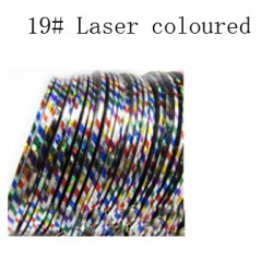 Fir metalic adeziv modele unghii #19 Folie fir metalic